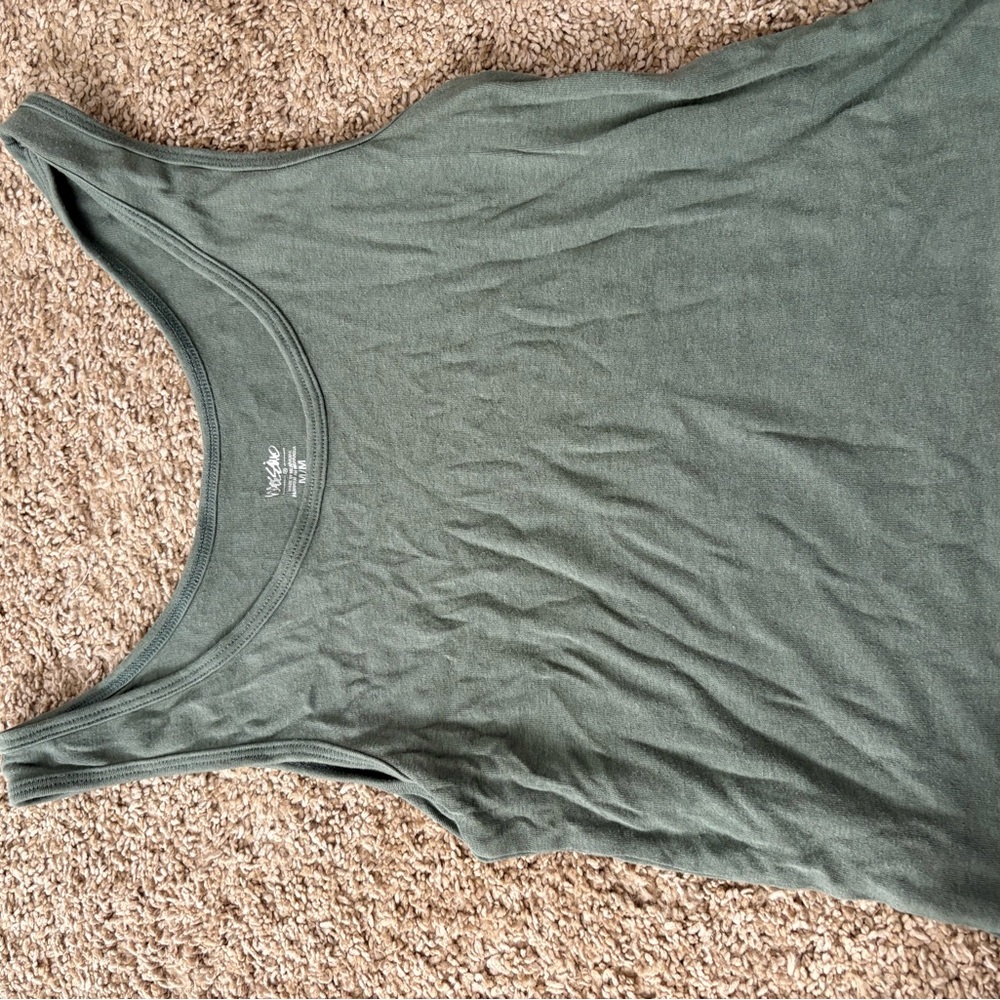 Mossimo Supply Co. Green Fitted Tank Top